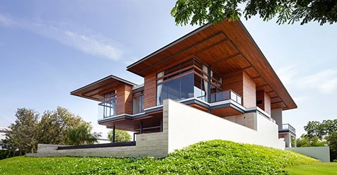 Making a three-storey appear only as two storeys?